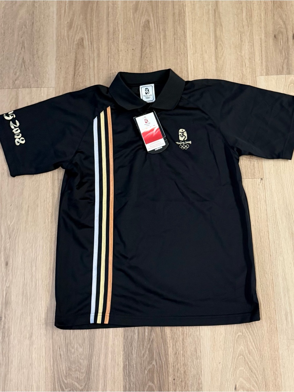 Adidas Beijing 2008 Olympic Games Black Polo Men’s L Official Licensed Product